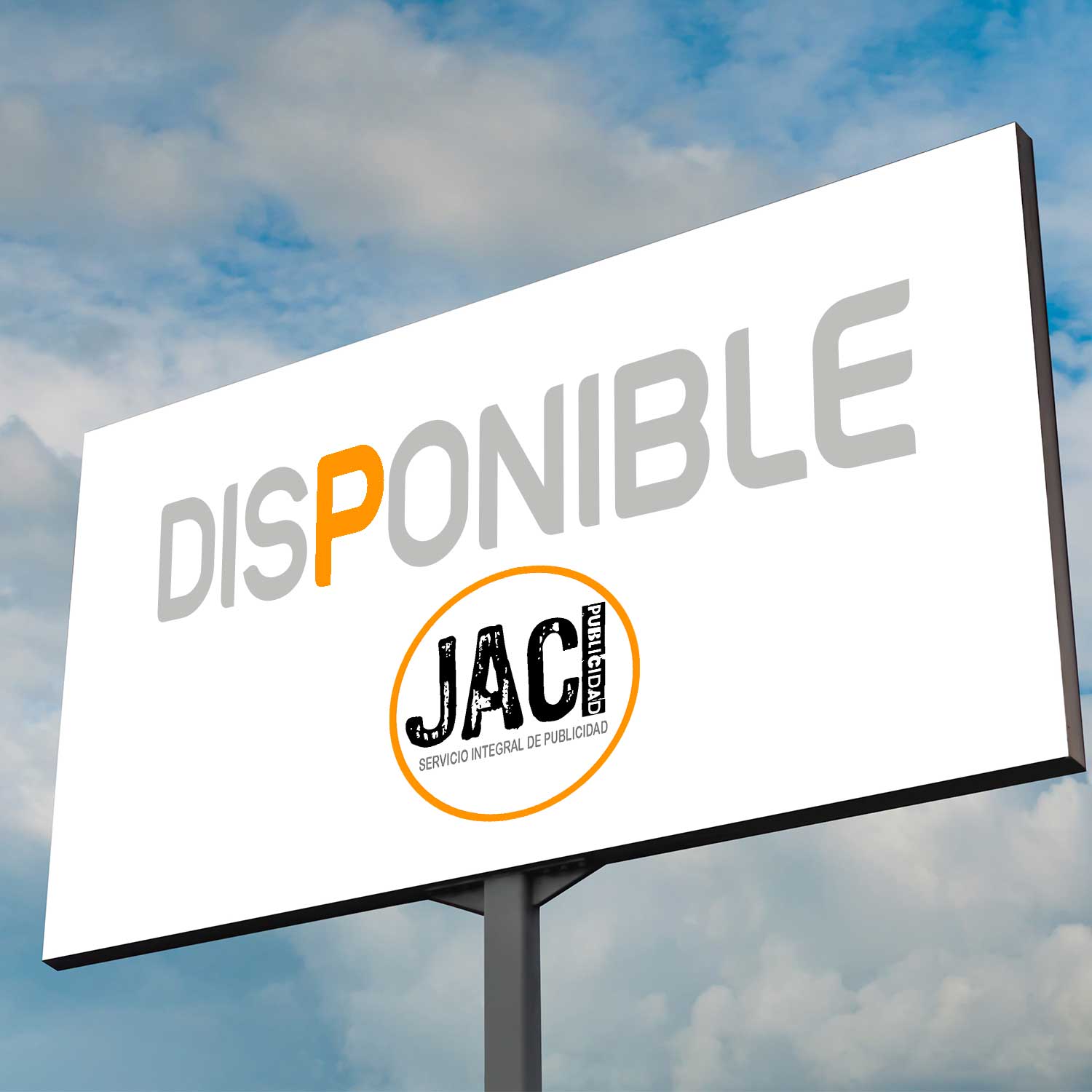 valla de publicidad disponible con el logotipo de jac publicidad en toledo